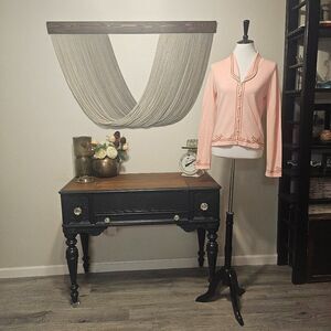 Anthro-HWR Two Tone Button Up Collared Sweater Sz M